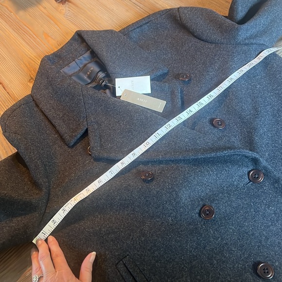 J Crew NWT Melton Wool Italy Oversized Pea Coat 10T - Picture 8 of 9